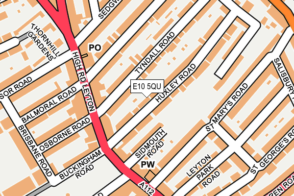 E10 5QU map - OS OpenMap – Local (Ordnance Survey)