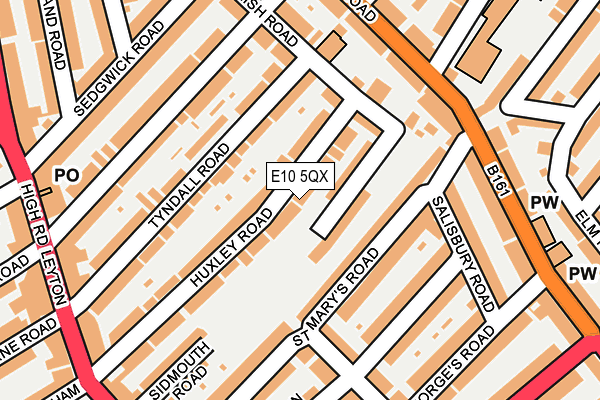 E10 5QX map - OS OpenMap – Local (Ordnance Survey)