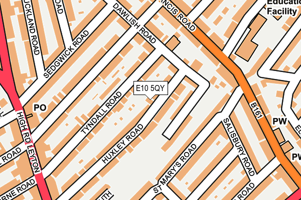 E10 5QY map - OS OpenMap – Local (Ordnance Survey)