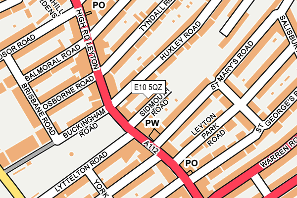 E10 5QZ map - OS OpenMap – Local (Ordnance Survey)