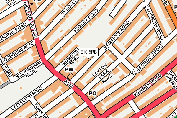 E10 5RB map - OS OpenMap – Local (Ordnance Survey)