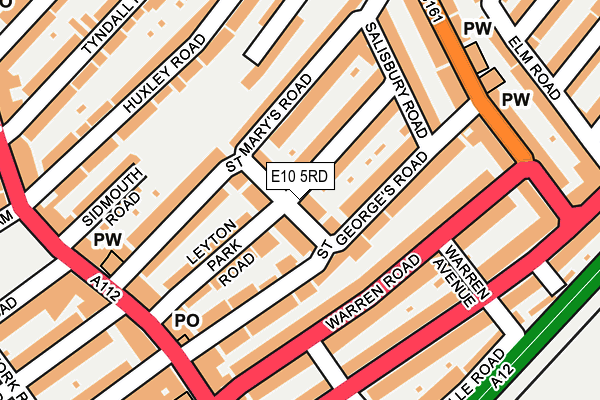 E10 5RD map - OS OpenMap – Local (Ordnance Survey)