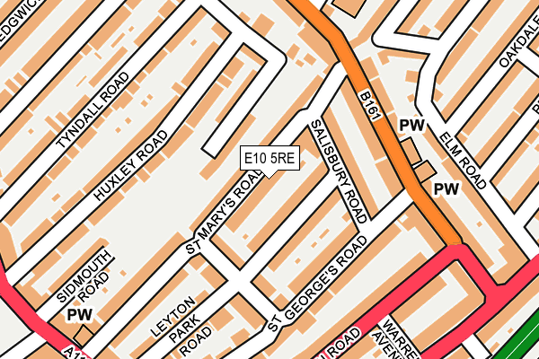 E10 5RE map - OS OpenMap – Local (Ordnance Survey)
