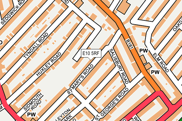 E10 5RF map - OS OpenMap – Local (Ordnance Survey)