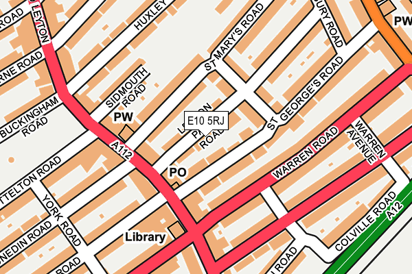 E10 5RJ map - OS OpenMap – Local (Ordnance Survey)