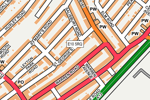 E10 5RQ map - OS OpenMap – Local (Ordnance Survey)