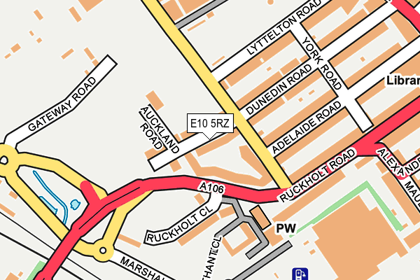 E10 5RZ map - OS OpenMap – Local (Ordnance Survey)