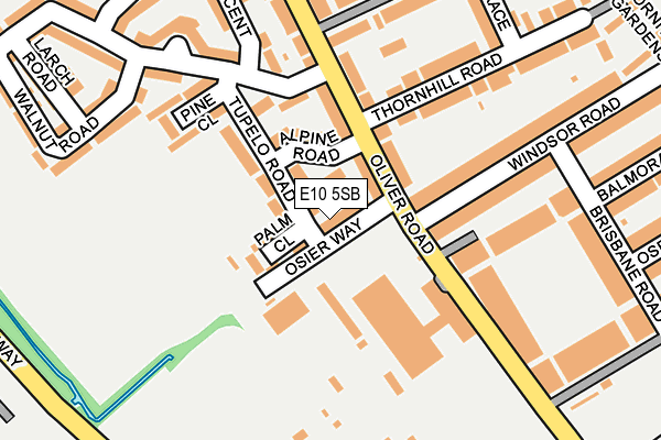 E10 5SB map - OS OpenMap – Local (Ordnance Survey)