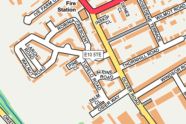 E10 5TE map - OS OpenMap – Local (Ordnance Survey)