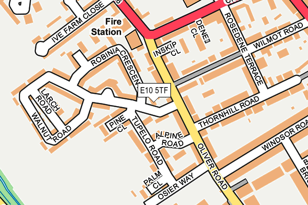 E10 5TF map - OS OpenMap – Local (Ordnance Survey)