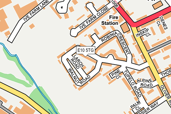 E10 5TG map - OS OpenMap – Local (Ordnance Survey)