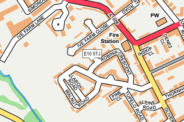 E10 5TJ map - OS OpenMap – Local (Ordnance Survey)