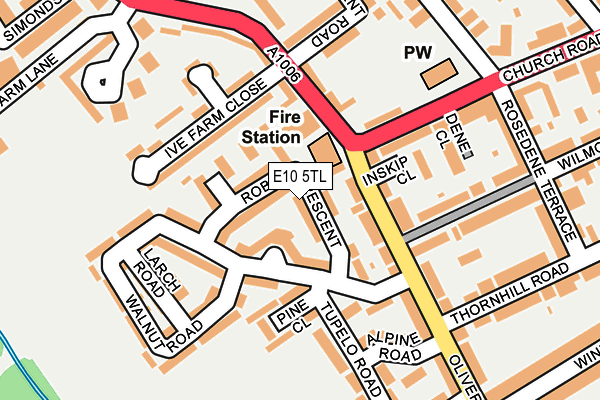 E10 5TL map - OS OpenMap – Local (Ordnance Survey)