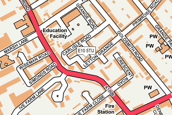 E10 5TU map - OS OpenMap – Local (Ordnance Survey)