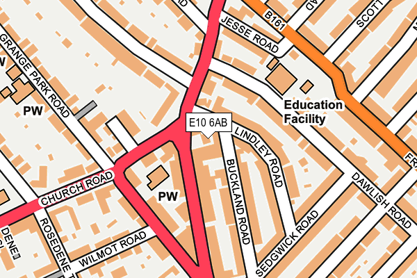 E10 6AB map - OS OpenMap – Local (Ordnance Survey)