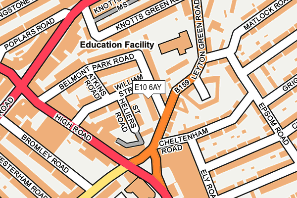 E10 6AY map - OS OpenMap – Local (Ordnance Survey)