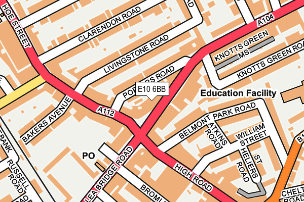 E10 6BB map - OS OpenMap – Local (Ordnance Survey)