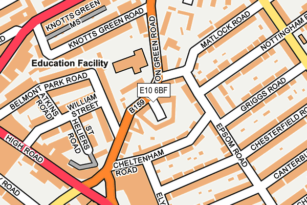E10 6BF map - OS OpenMap – Local (Ordnance Survey)