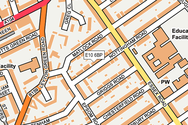 E10 6BP map - OS OpenMap – Local (Ordnance Survey)