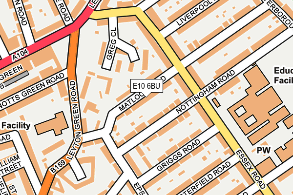E10 6BU map - OS OpenMap – Local (Ordnance Survey)