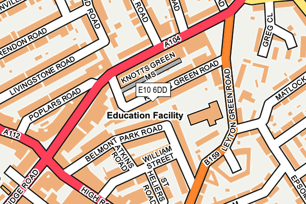 E10 6DD map - OS OpenMap – Local (Ordnance Survey)