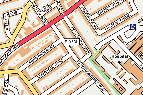 E10 6DL map - OS OpenMap – Local (Ordnance Survey)