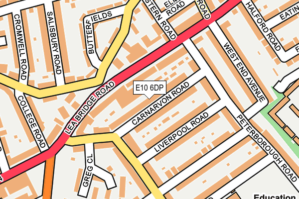 E10 6DP map - OS OpenMap – Local (Ordnance Survey)