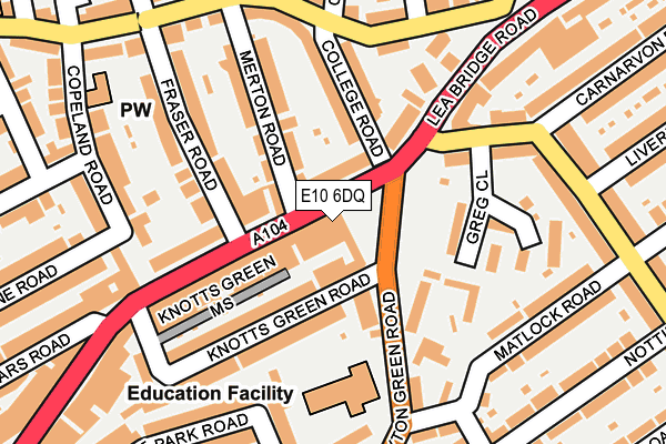 E10 6DQ map - OS OpenMap – Local (Ordnance Survey)