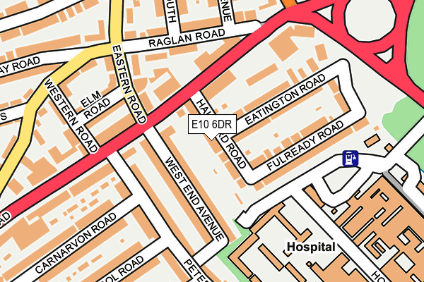 E10 6DR map - OS OpenMap – Local (Ordnance Survey)