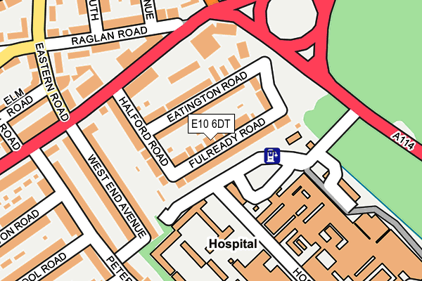 E10 6DT map - OS OpenMap – Local (Ordnance Survey)