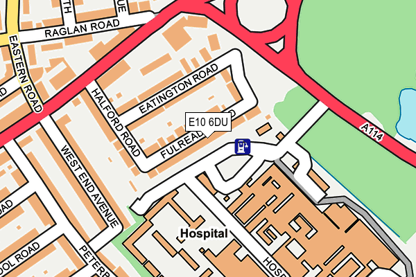 E10 6DU map - OS OpenMap – Local (Ordnance Survey)