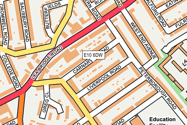 E10 6DW map - OS OpenMap – Local (Ordnance Survey)