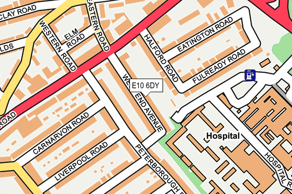 E10 6DY map - OS OpenMap – Local (Ordnance Survey)