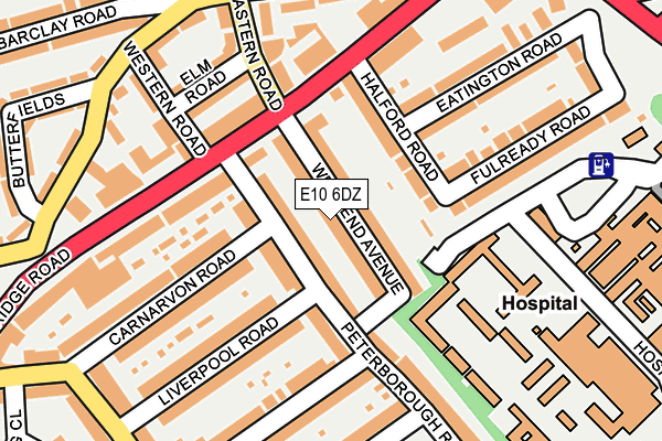 E10 6DZ map - OS OpenMap – Local (Ordnance Survey)