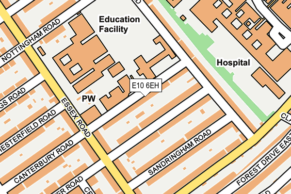 E10 6EH map - OS OpenMap – Local (Ordnance Survey)