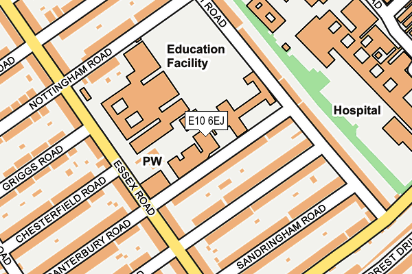 E10 6EJ map - OS OpenMap – Local (Ordnance Survey)