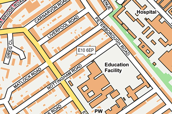 E10 6EP map - OS OpenMap – Local (Ordnance Survey)