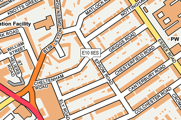 E10 6ES map - OS OpenMap – Local (Ordnance Survey)