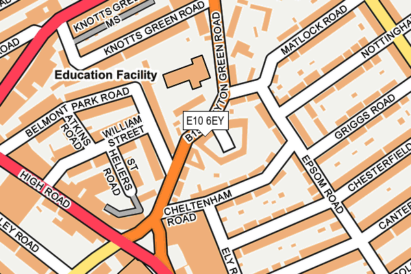 E10 6EY map - OS OpenMap – Local (Ordnance Survey)