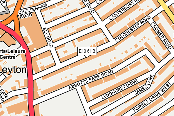 E10 6HB map - OS OpenMap – Local (Ordnance Survey)