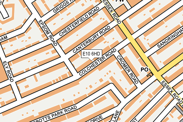 E10 6HD map - OS OpenMap – Local (Ordnance Survey)