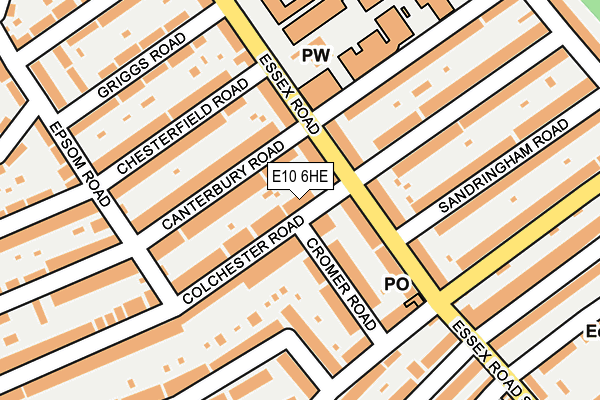 E10 6HE map - OS OpenMap – Local (Ordnance Survey)