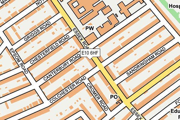 E10 6HF map - OS OpenMap – Local (Ordnance Survey)
