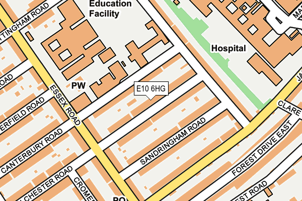 E10 6HG map - OS OpenMap – Local (Ordnance Survey)