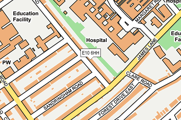 E10 6HH map - OS OpenMap – Local (Ordnance Survey)