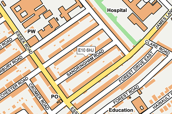E10 6HJ map - OS OpenMap – Local (Ordnance Survey)