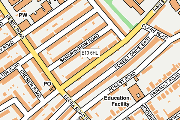 E10 6HL map - OS OpenMap – Local (Ordnance Survey)