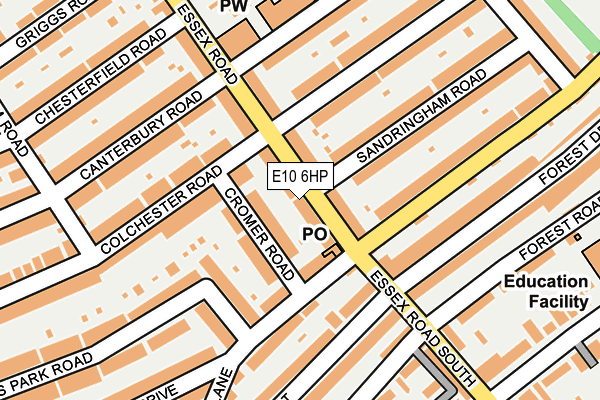E10 6HP map - OS OpenMap – Local (Ordnance Survey)