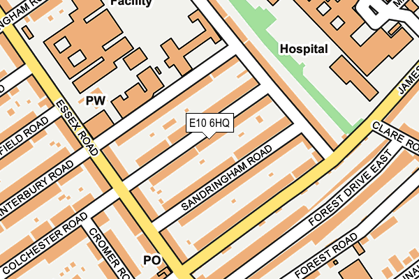 E10 6HQ map - OS OpenMap – Local (Ordnance Survey)