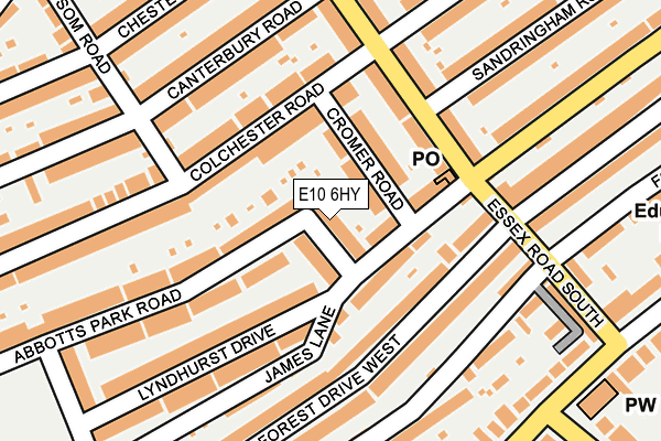 E10 6HY map - OS OpenMap – Local (Ordnance Survey)